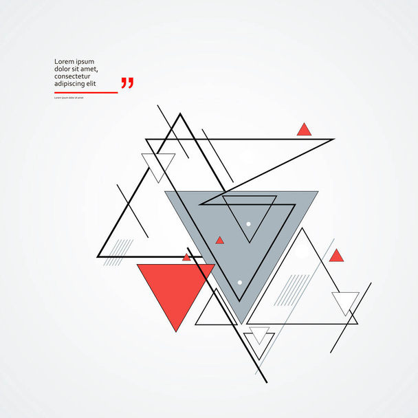 Vector abstract geometric pattern. Triangular futuristic shapes cool pattern. Modern decorative background. - Вектор,изображение
