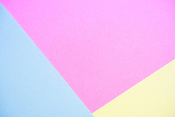 Pastel color paper texture for background, blank paper textured background, stationery mockup, minimal geometric shapes - Foto, imagen