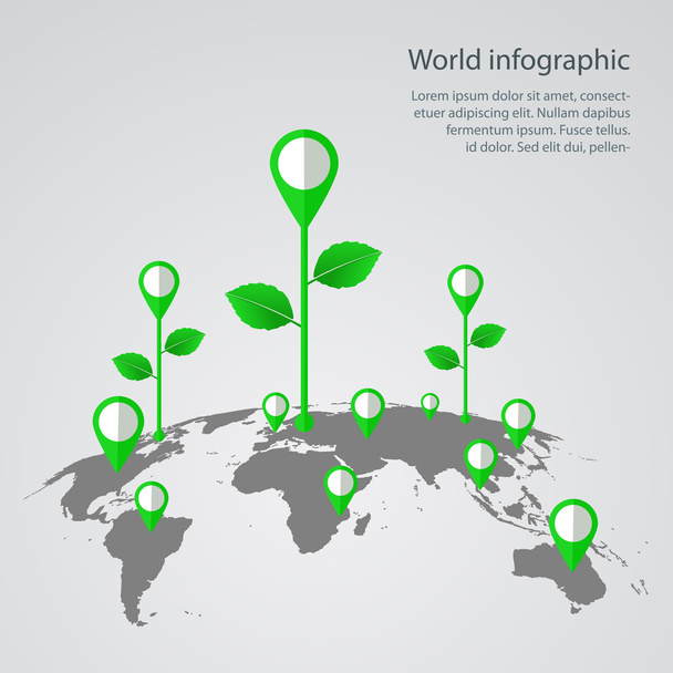 World infographic - Vector, Imagen
