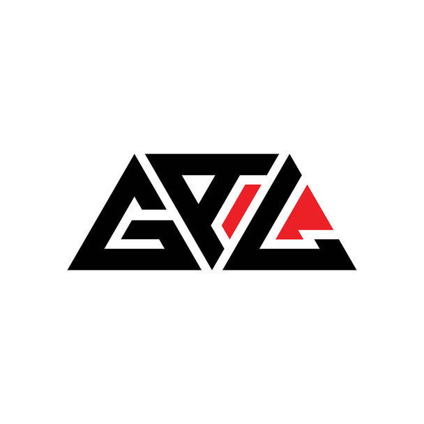GAL Dreieck Buchstabe Logo-Design mit Dreieck-Form. GAL-Dreieck-Logo-Monogramm. GAL-Dreieck-Vektorlogo-Vorlage mit roter Farbe. GAL Dreieckslogo Einfaches, elegantes und luxuriöses Logo. GAL - Vektor, Bild