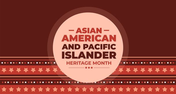 Asian American and Pacific Islander Heritage Month Hintergrund oder Banner Design-Vorlage feiern im Mai. - Vektor, Bild