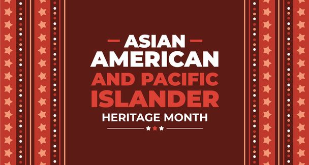 Asijské americké a tichomořské ostrovan dědictví měsíc pozadí nebo banner design šablony oslavit v květnu. - Vektor, obrázek
