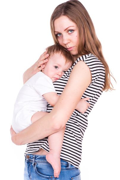 美しい赤ちゃんと母親を再生 - 写真・画像