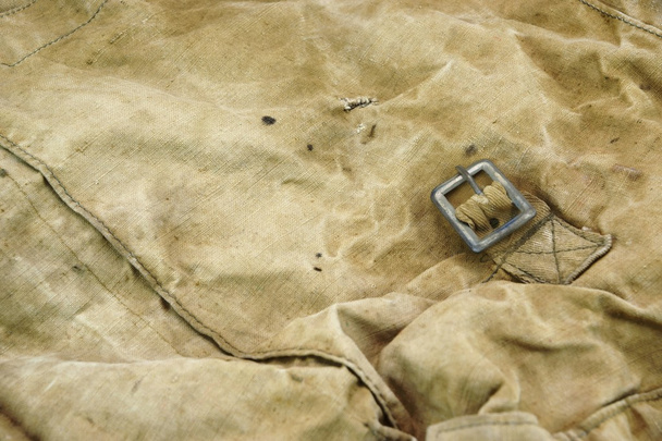 Wyblakły wojskowych płócienną teksturowanej tło - Zdjęcie, obraz