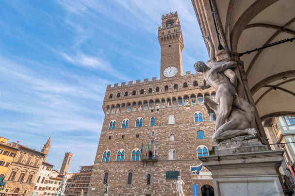 Nemi erőszak, a Sabines szobor által Giovanni da Bologna, Firenze, Olaszország - Fotó, kép