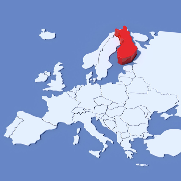 3D-Euroopan kartta ja käyttöaihe Suomi
 - Valokuva, kuva