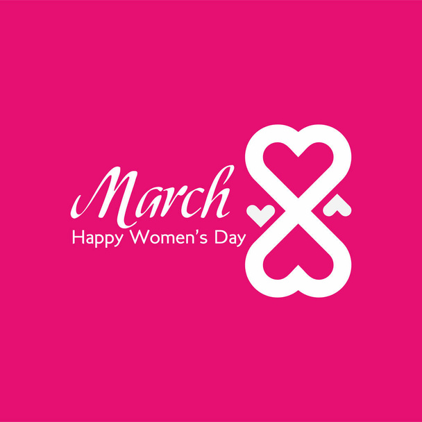 8 de março. Feliz Dia das Mulheres! Desenho de ilustração vetorial - Vetor, Imagem