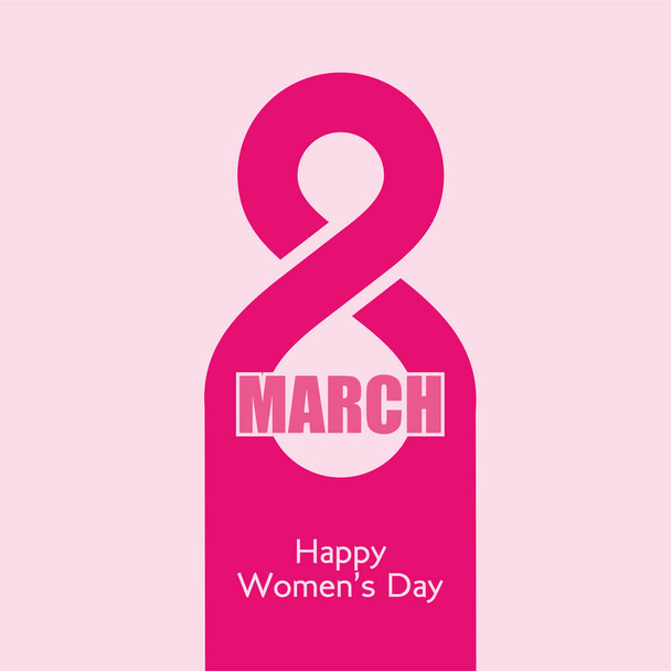 International women's day theme each for equal. campaign. Vector illustration. flat design - Vector, Imagen