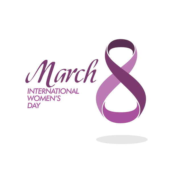 Banner para el Día Internacional de la Mujer mujeres de todo el mundo, vector de grupo diverso - Vector, imagen