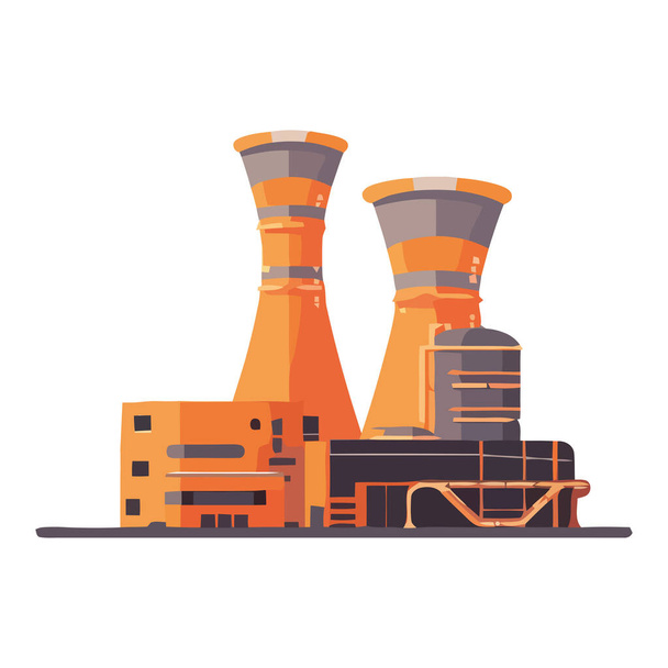 Заводська промисловість генерує забруднення від викопного палива ізольовано
 - Вектор, зображення