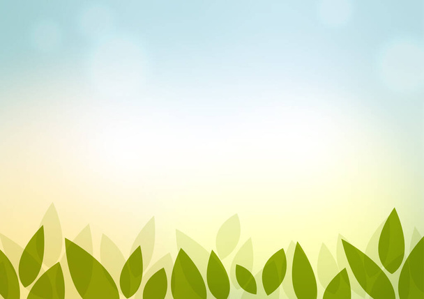 Gradiënt pastel decoraties groen blad plant levendige decoratie vector achtergrond. vectorillustratie. - Vector, afbeelding