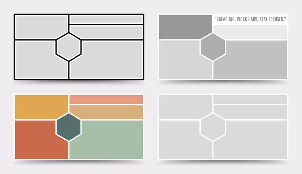Moodboard template. Photo collage layout. Minimalist Moodboard. - Vektör, Görsel