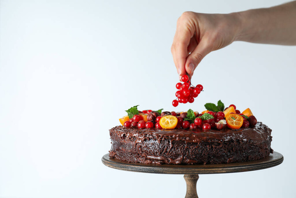 Smaczny deser - ciasto czekoladowe, koncepcja pysznego deseru - Zdjęcie, obraz