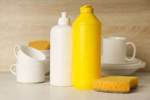 Detergent, akcesoria do mycia i czyszczenia naczyń - Zdjęcie, obraz