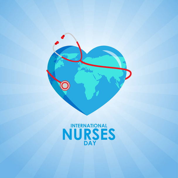 Векторная иллюстрация Международного дня медсестер 12 мая - Вектор,изображение