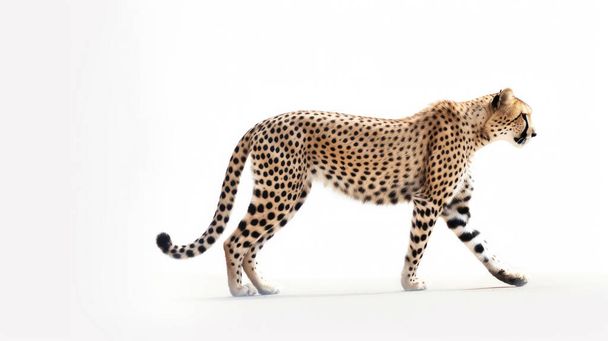 leopardí mládě izolovaných na bílém pozadí - Fotografie, Obrázek