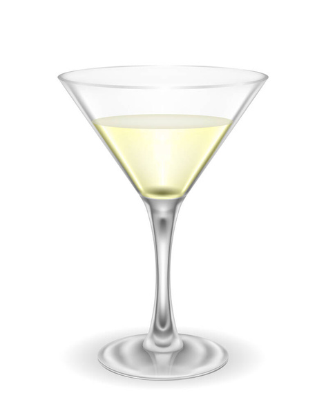 martini cocktail alcoholic drink glass vector illustration isolated on white background - Vector, afbeelding