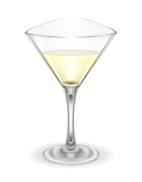 martini cocktail alcoholic drink glass vector illustration isolated on white background - Vektori, kuva