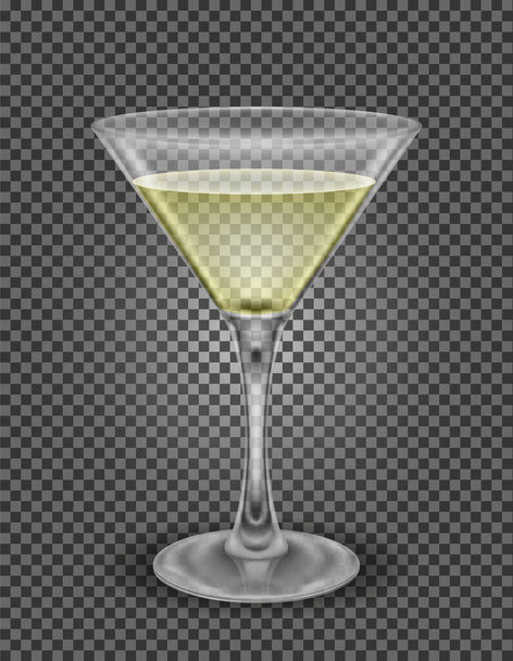 martini cocktail alcoholic drink glass vector illustration isolated on white background - Вектор, зображення
