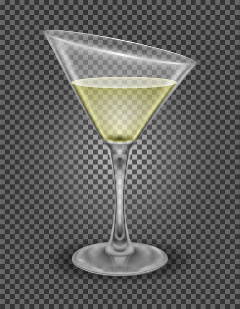 martini cocktail alcoholic drink glass vector illustration isolated on white background - Vektor, kép