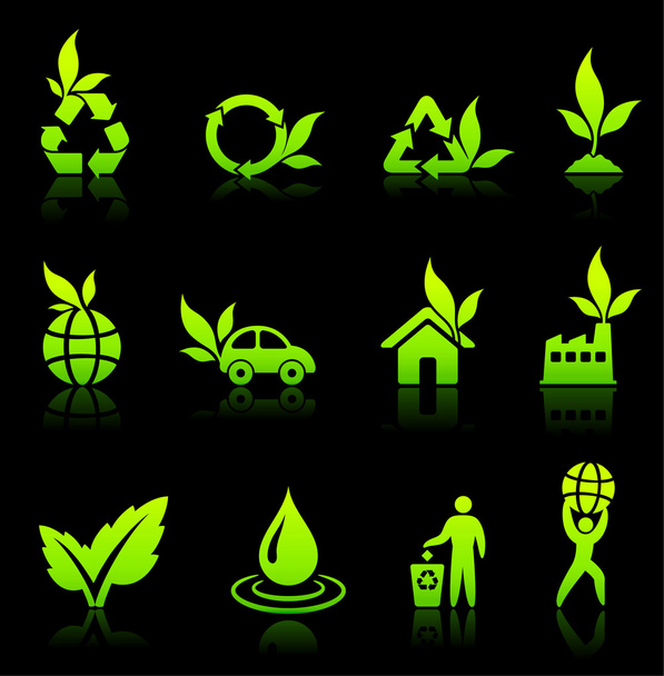 Environmental Nature Icons Collection - Vektor, obrázek