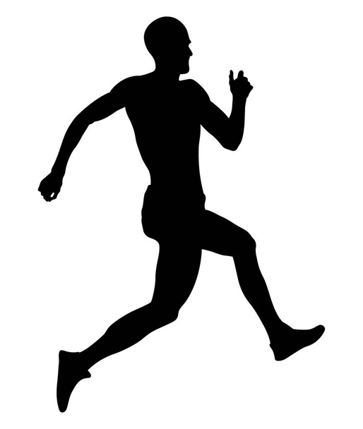 skok a létající muži sportovec pulovr černá silueta - Vektor, obrázek