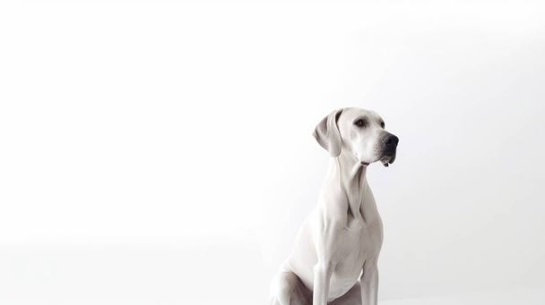 beagle dog on white background - 写真・画像