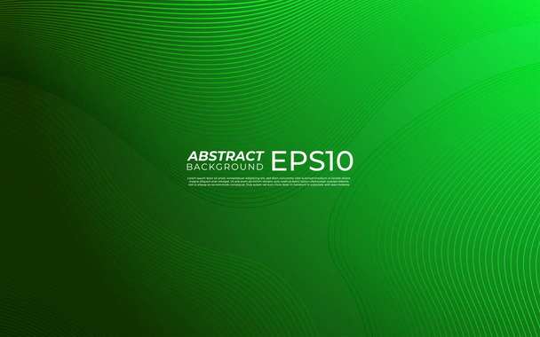 minimal abstract dark green with wave simple lines green color light design background. eps10 vector - Διάνυσμα, εικόνα
