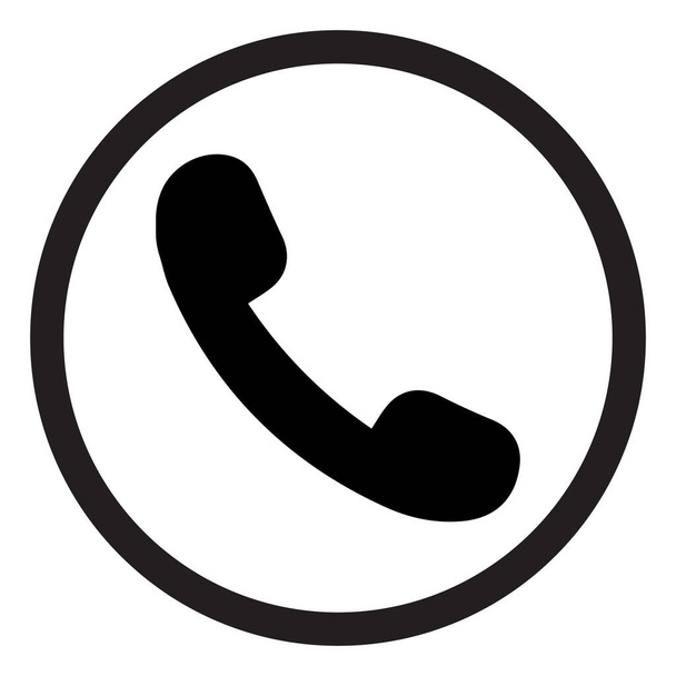 ícone círculo telefone. chamar ícone gráfico vetor telefone. ícone de telefone em estilo moderno - Vetor, Imagem
