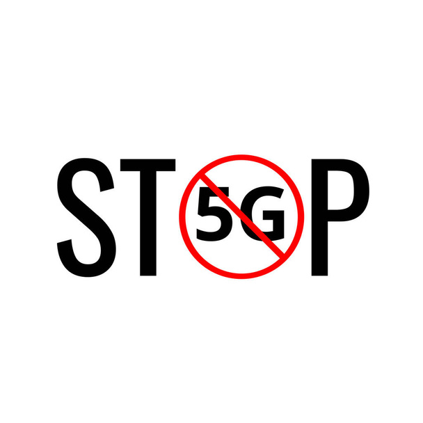 Stop 5g symbol icon illustration - Foto, Bild