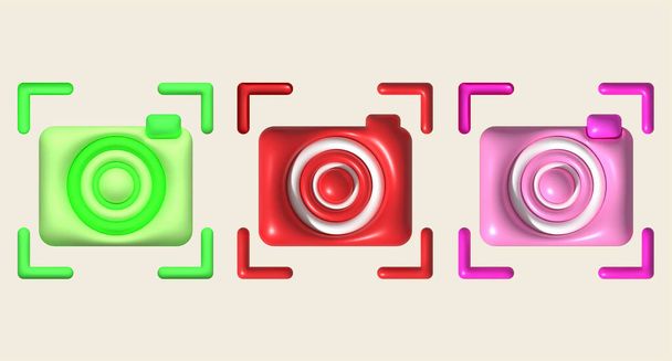 Photography focus point icon 3D illustration - Foto, immagini