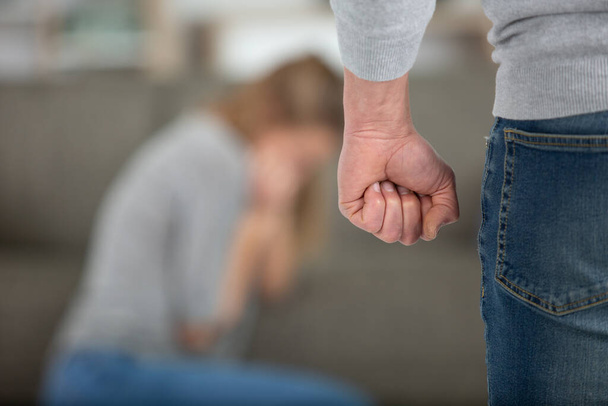 domestic violence alcoholic and abuse concept - Foto, Imagem