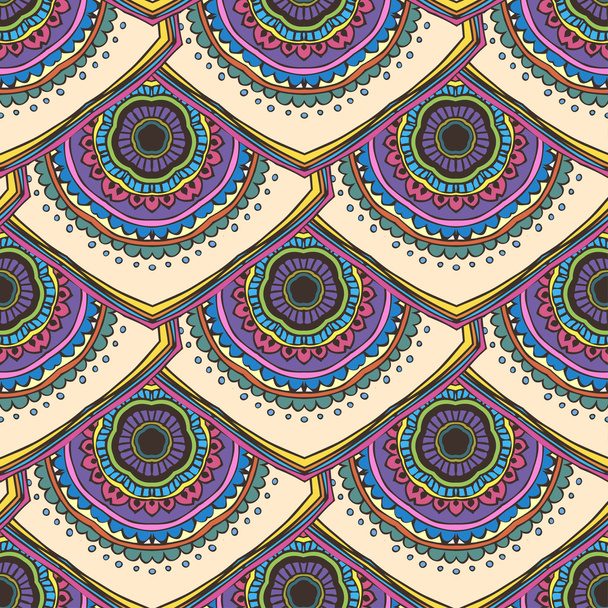 Ornament schönes Muster mit Mandala - Vektor, Bild