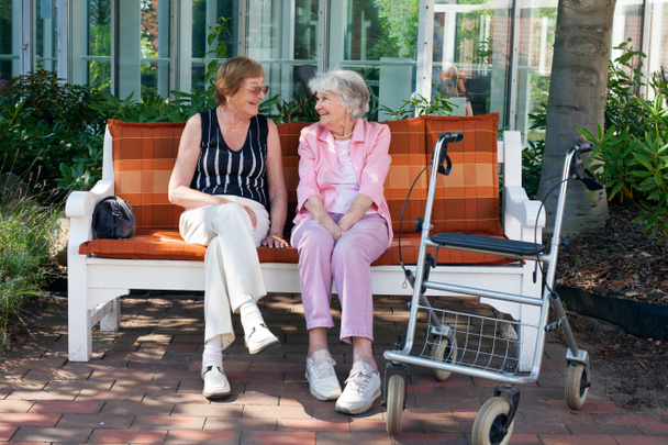Elderly friends chatting - Photo, Image