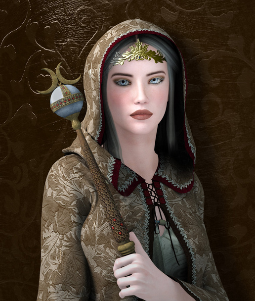 Keskiaikainen nainen viitta
 - Valokuva, kuva