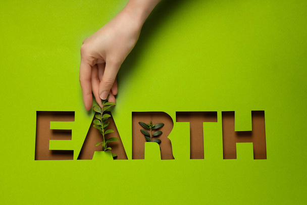 Earth Day, Ympäristö ja Eco konsepti, ylhäältä - Valokuva, kuva
