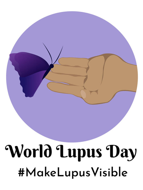 World Lupus Day,医療デート情報リーフレット縦型デザインベクトルイラスト - ベクター画像