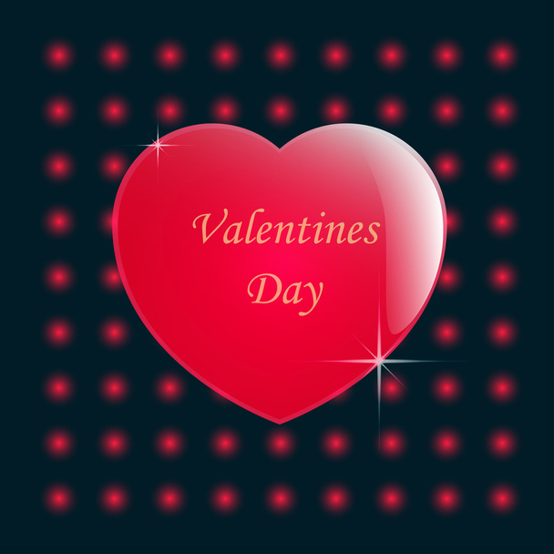 Red heart Valentines Day - Vektor, kép
