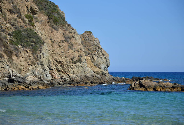 Panoramastrand auf der Insel Sardinien im Mittelmeer, Italien - Foto, Bild