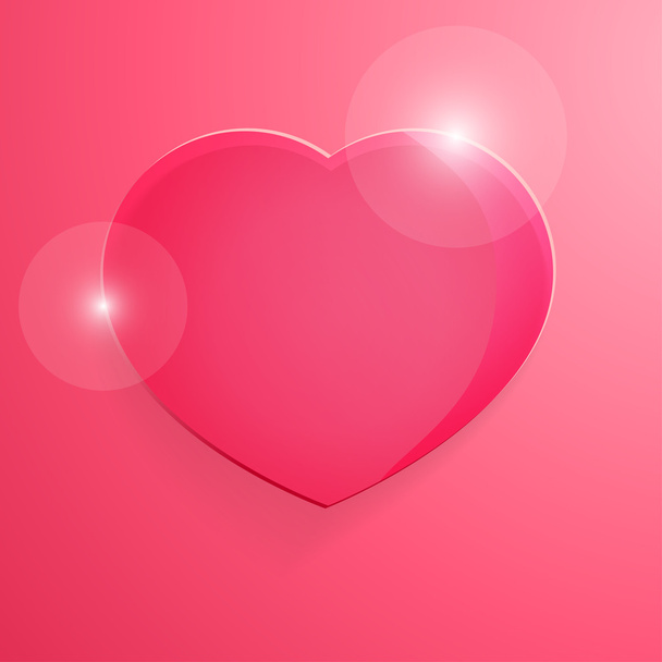 Glass heart icon, illustration - Vektor, kép