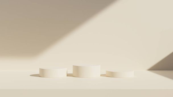 fondo abstracto para la presentación del producto, exhibición del podio, escena mínima del pastel 3d - Foto, imagen