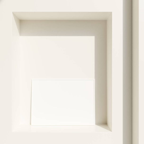 Blank poster frame on the wall. Blank poster frame mockup. Empty picture frame mockup. Blank photo frame - Foto, afbeelding