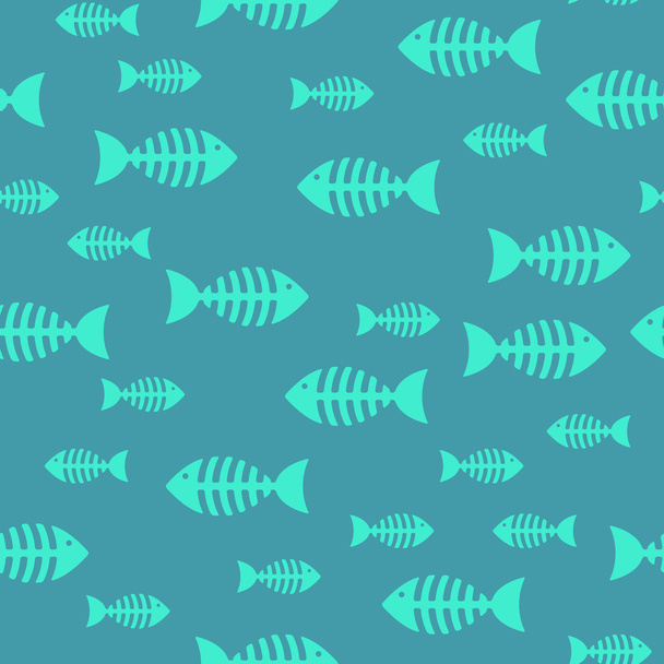 Fish bone, seamless pattern - Vector, Image