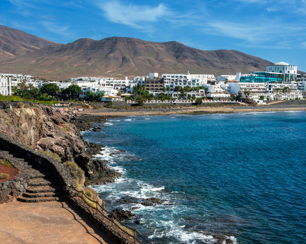 Playa de las Coloradas, Lanzarote, Κανάριοι Νήσοι, Ισπανία, Νοέμβριος 2022 - Φωτογραφία, εικόνα