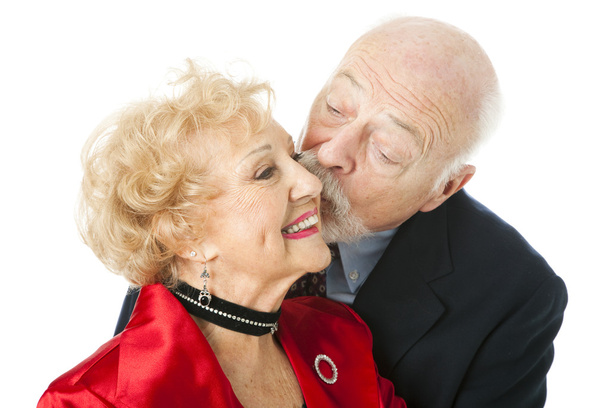 Senior Couple - Valentine Kiss - Foto, afbeelding