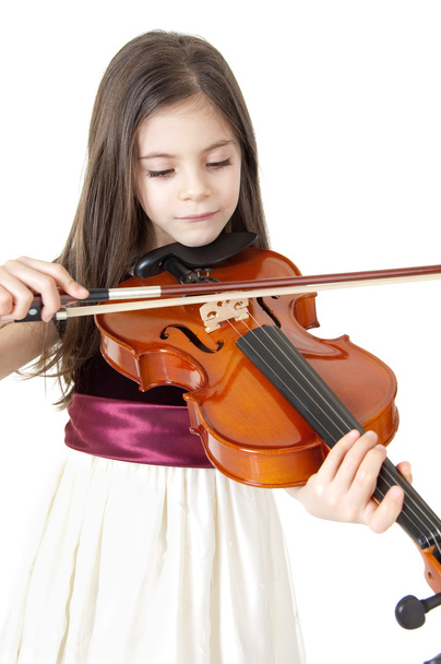 Little girl play violin - Foto, afbeelding
