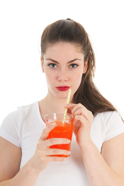 Girl drinking lemonade - Foto, imagen
