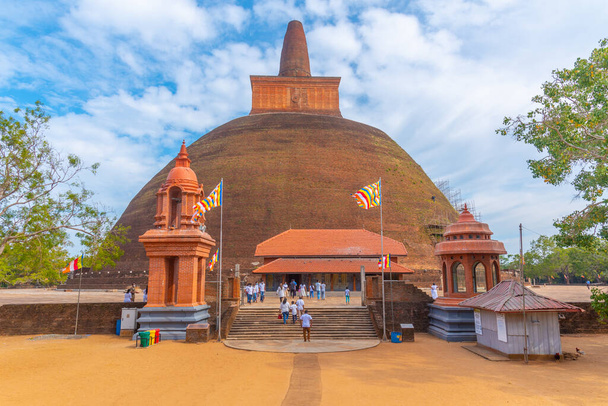 Anuradhapura, Sri Lanka, February 9, 2022: abhayagiri dagoba at Anuradhapura at Sri Lanka. - Fotoğraf, Görsel