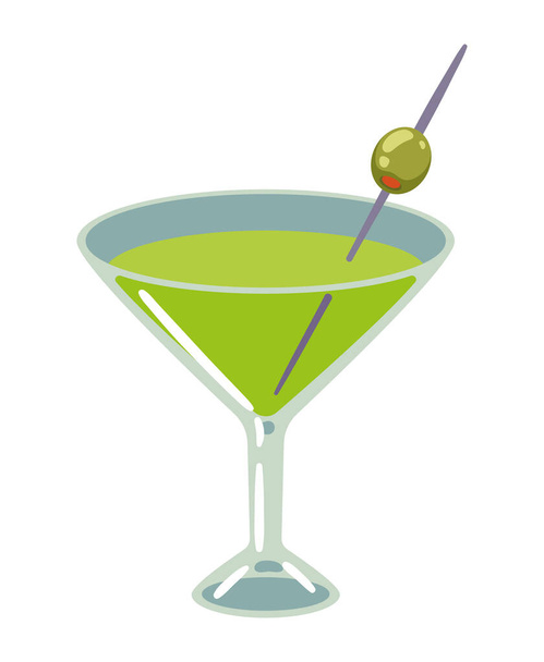margarita cocktail drink isolated icon - Vector, Image