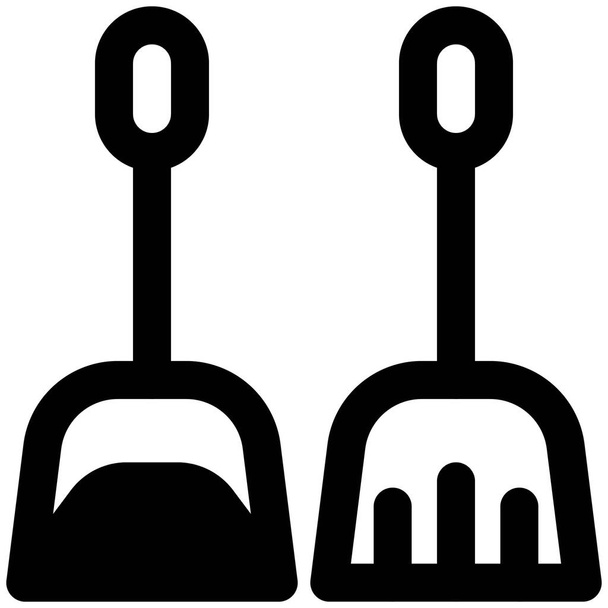 Shovel shaped dustpan for sweeping. - Vector, Image